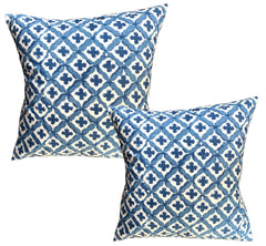 Blue Clover Cushion Cover