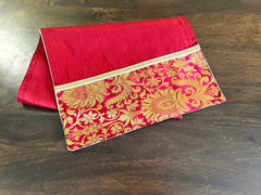 Maroon Banarasi Table Runner - Small