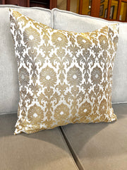 White Banarasi Cushion Cover