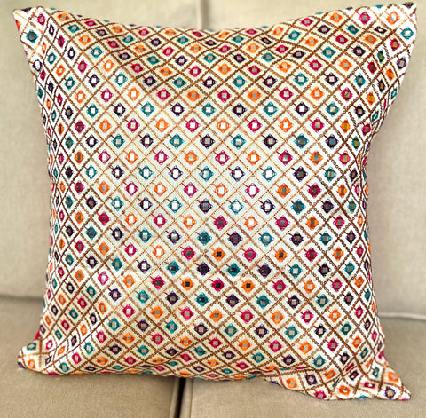 Multicoloured Mirror Cushion Cover