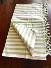 Green White Stripes Dohar