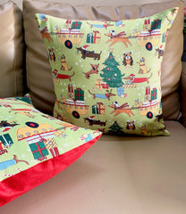 Green Christmas Cushion Cover